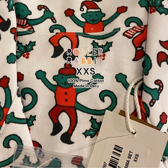 Roller Rabbit Monkey Mas Limited Edition Pajamas (short set) XXS *Final Pair* - Picture 2 of 11